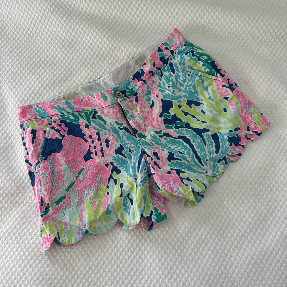 Vibrant Pink and Green Women's Shorts